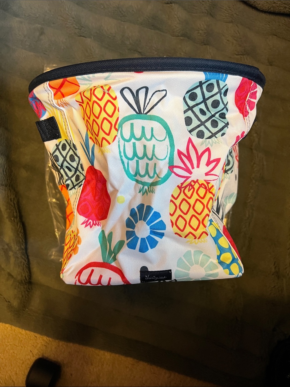 thirty-one Multicolor Pineapple Print Mini storage Bin